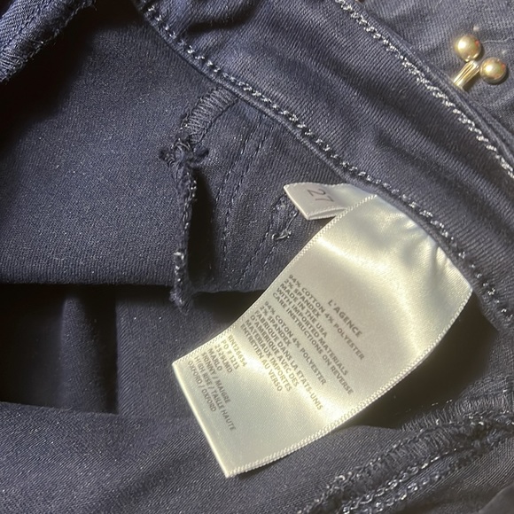 L’AGENCE Marlo High Rise Skinny jeans in Oxford silver studs 27 - Picture 9 of 11